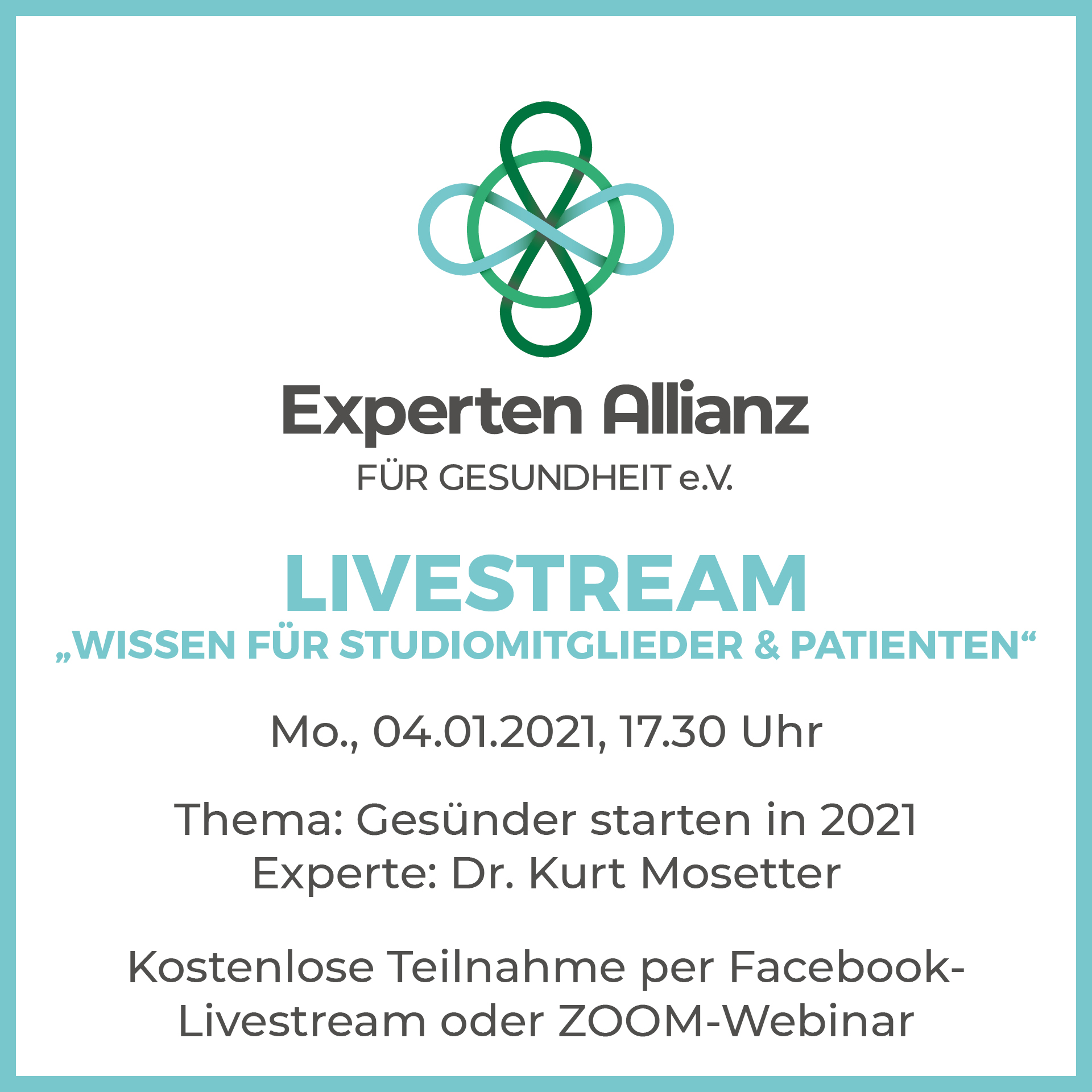 Wissen für Studiomitglieder & Patienten mit Dr. Kurt Mosetter